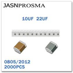 JASNPROSMA 2000 шт 0805 2012 6,3 V 20% 22 мкФ 226 226 м SMD, высокое качество новый товар конденсаторы M