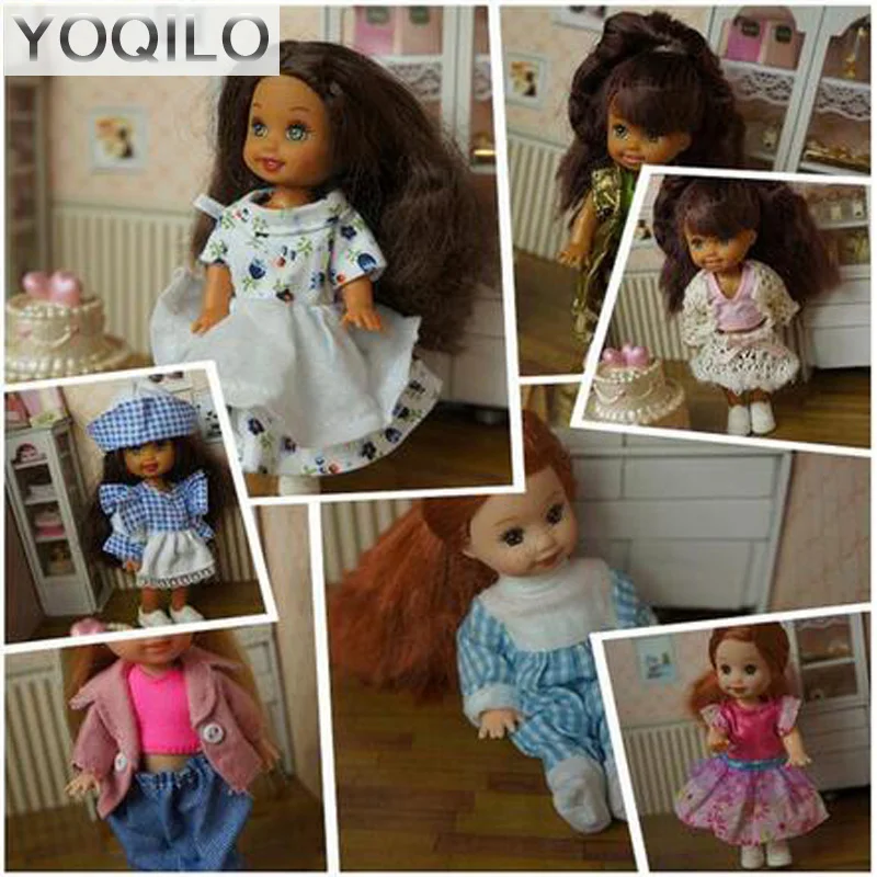

5Set Clothes+5pairs Shoes Mini Doll Accessories Casual Clothes For Kelly Dolls