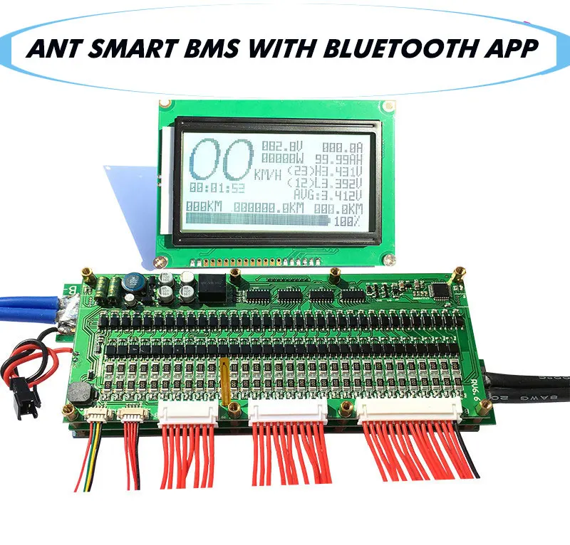 16S до 32S smart ant bms DIY Lifepo4 Li-Ion 50A/80A/100A/110A/120A smart bms pcm с android Bluetooth app monitor