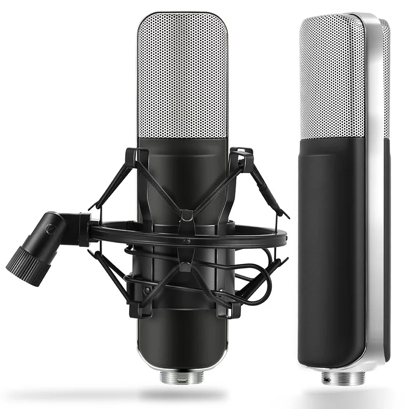 

Professional Condenser Microphone Studio Broadcasting Mic with Mount for PC Desktop Karaoke DJA99