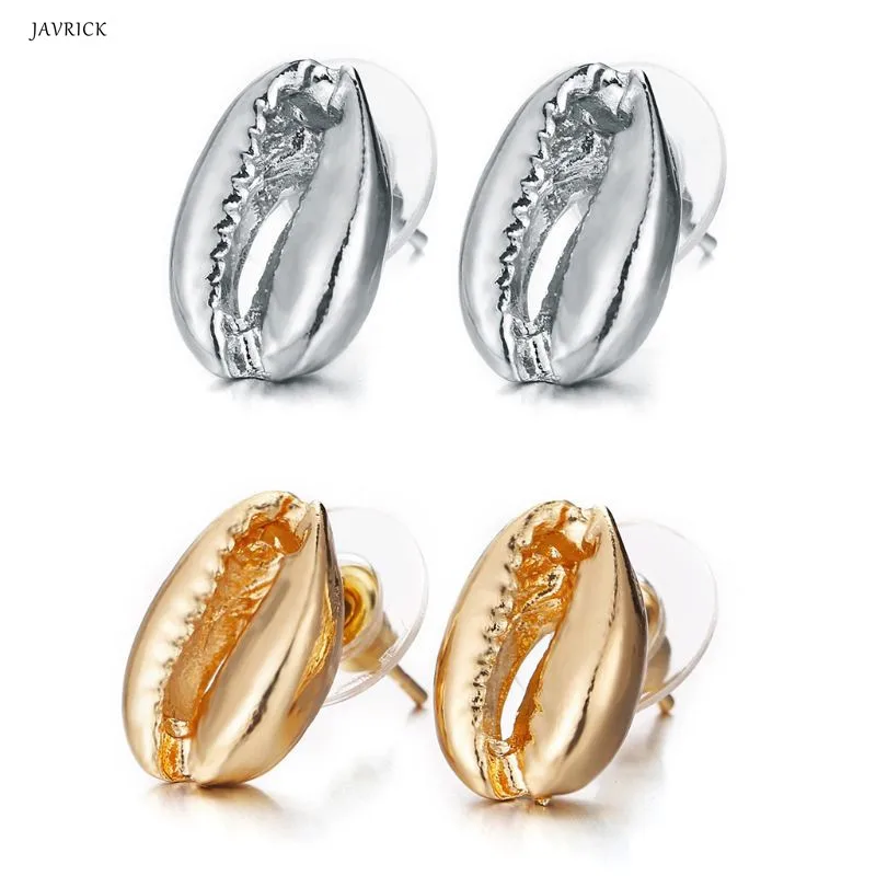 

1 Pair Creative Alloy Conch Shell Shape Stud Earrings Vintage Ear Pins Minimalism Elegant Design Female Danglers Jewelry Gift