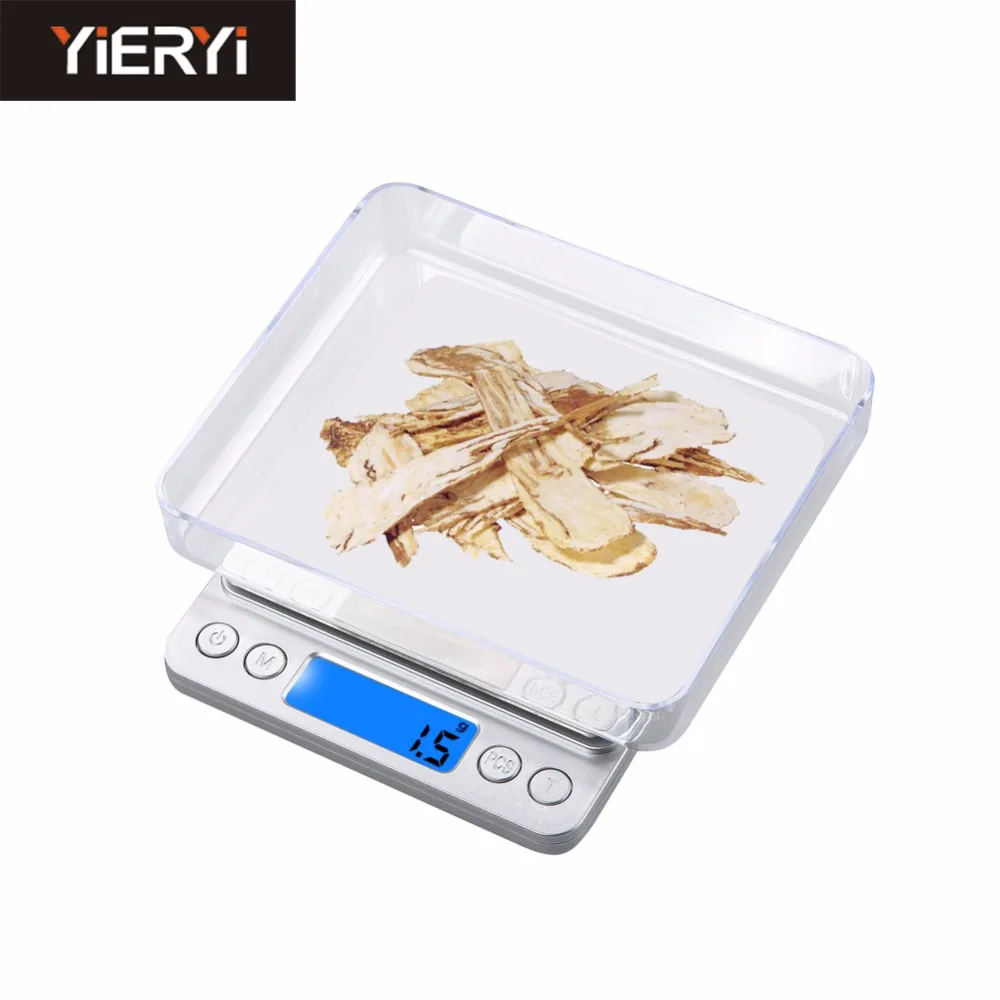 yieryi new lcd digital pocket scale 0.1g 1000g Portable kitchen weight