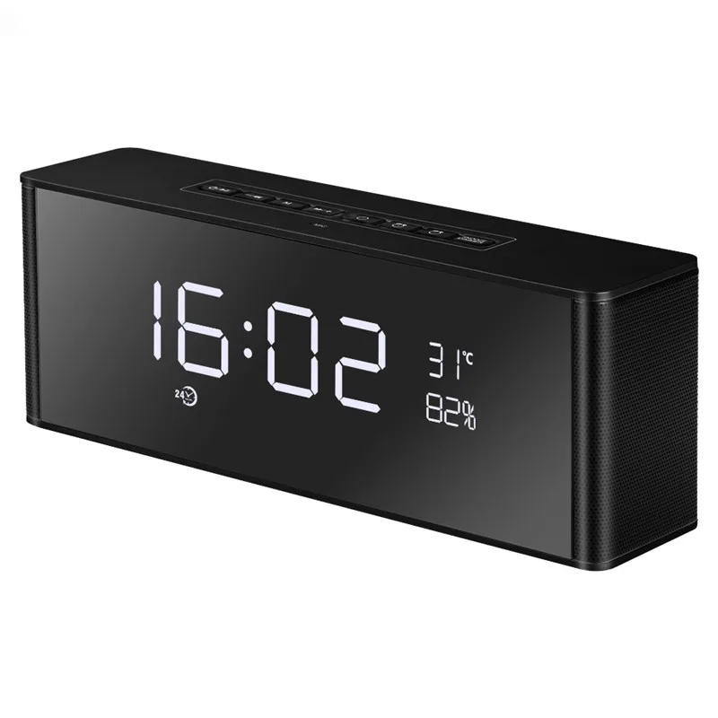 

RAVI HIFI Portable Wireless Bluetooth Speaker Stereo Speakers Soundbar TF FM Alarm Clock Subwoofer Column for Computer Phones
