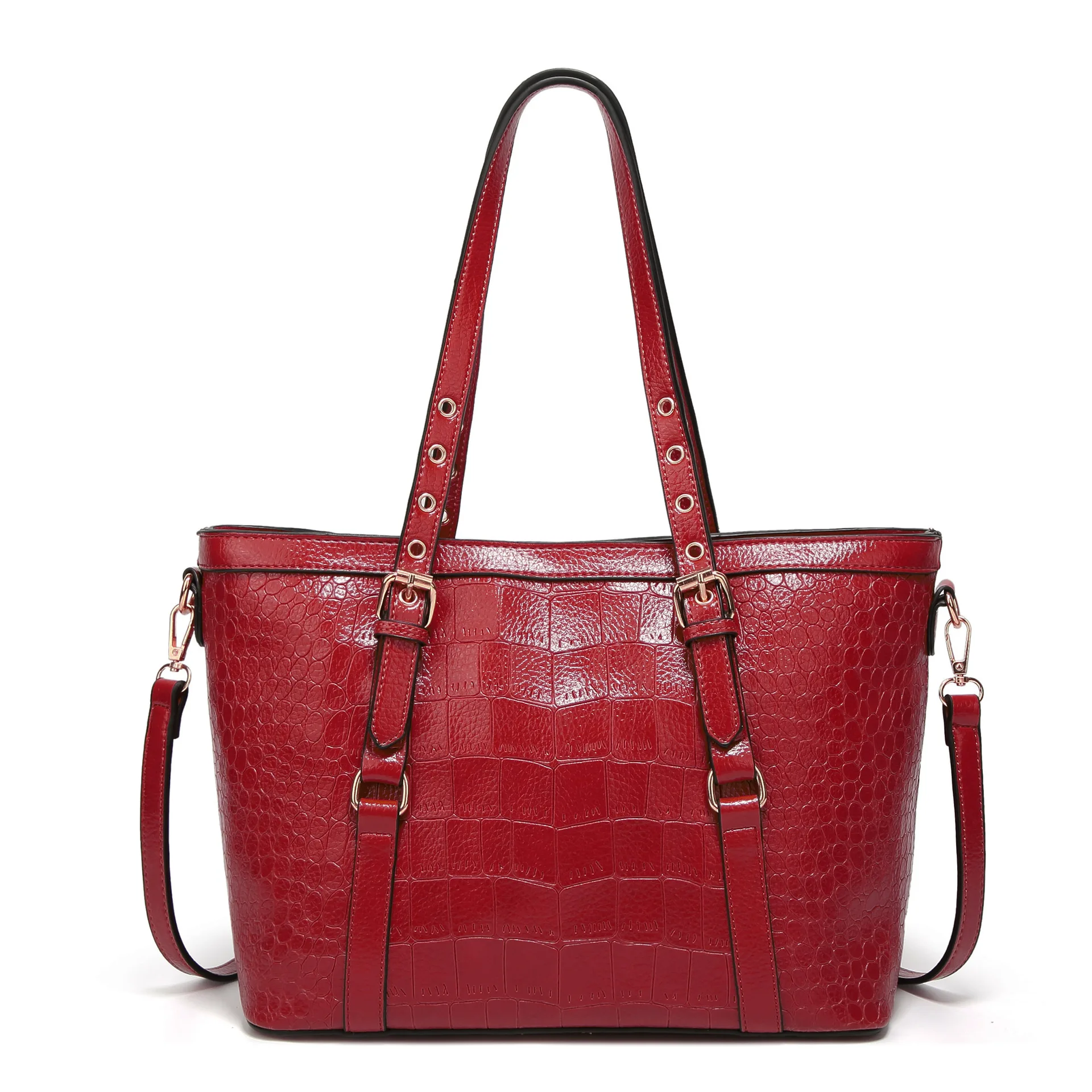 

Women Big Tote for Shopping Fashion Alligator Pattern Leather Female Handbag