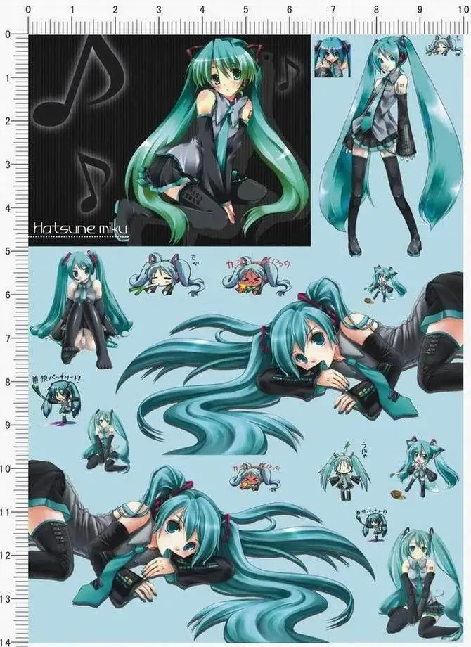 Детали 1/24 1/28 Hatsune Miku гоночный автомобиль модель комплект водная горка Itasha наклейка