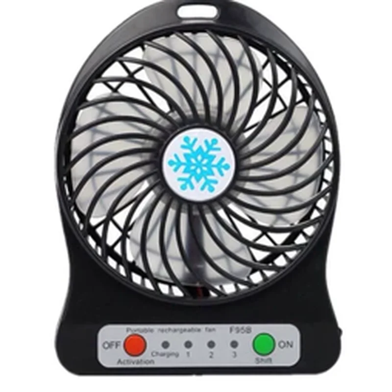 

USB Fan Air Cooler Portable LED Light Fan Portable Handheld Rechargeable Mini Air Cooler Desk USB Fan Third Wind Battery fans