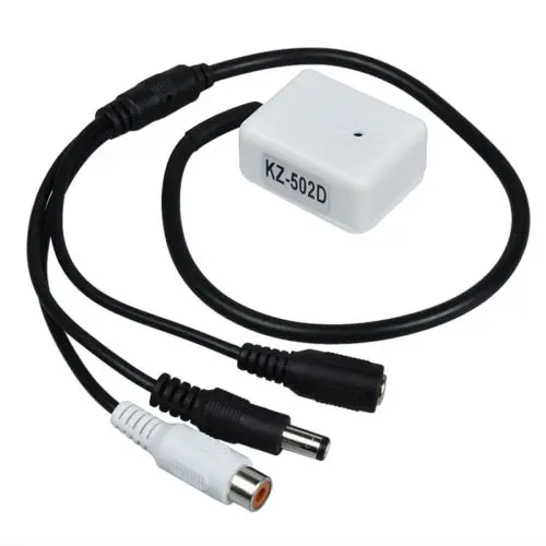  New Hot Audio Pick Up CCTV Microfono Wide Range Mic Audio Mini Microfono Con Uscita 12V DC per CCTV