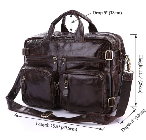 J.M.D классический дизайн мужской портфель из натуральной кожи многофункциональная сумка мульти-Compart мужской t дизайн, сумка-мессенджер 7026C-1