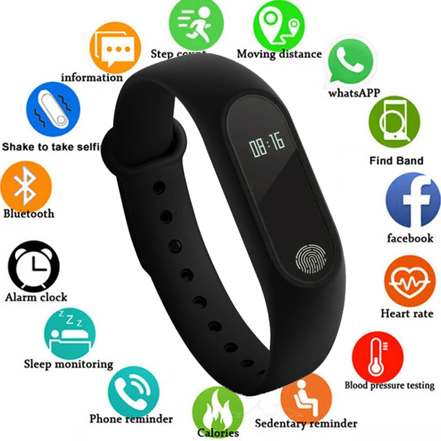 

Hot Smart Bracelet Sport Bluetooth Wristband Heart Rate Monitor Watch Activity Fitness Tracker Smart Band ID115Plus PK Mi band 2