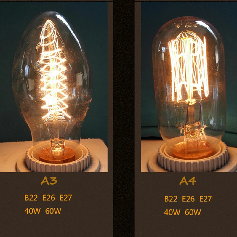 Lâmpadas Incandescentes incandescente edison st64 edison lâmpada Fluxo Luminoso : 300