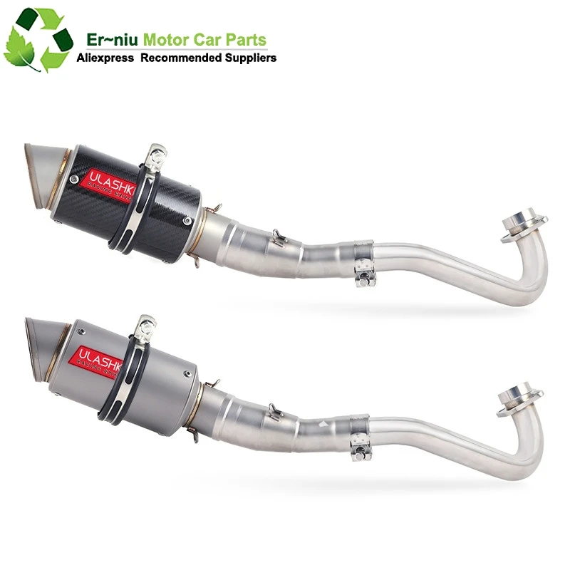

Carbon Fiber Exhaust Muffler Escape And Middle Link Pipe Full System Slip On For yamaha XMAX300 X MAX300 XMAX300 2017-2018