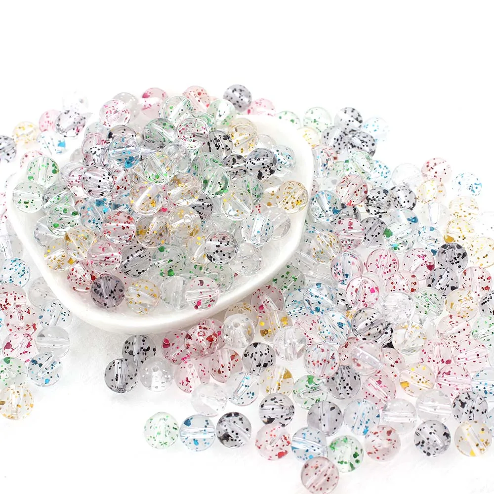 

8MM 100PCS colorful crystal crakle glass beads for DIY craft jewelry Making Accessories Handmade beads