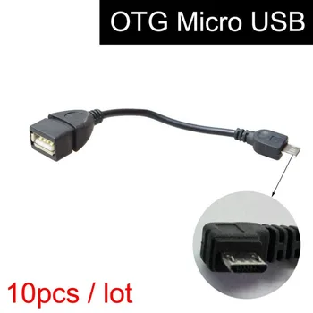 

10 Pcs Micro USB OTG Cable for Car GPS Navigation System, V8 Android Smart Phone Samsung HTC Memory Stick U-Disk Data Connection