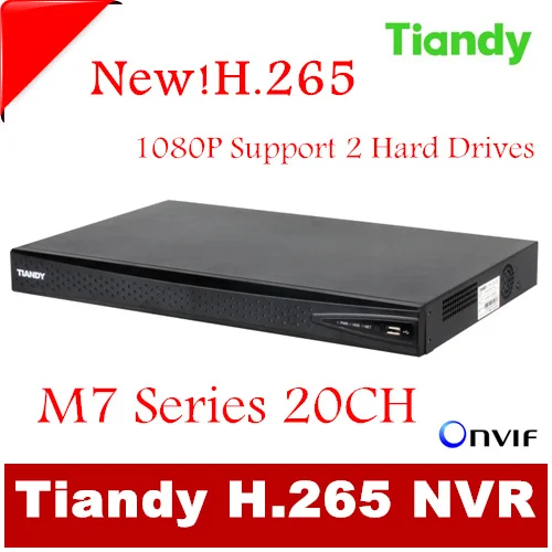 Оригинальный tiandy H.265 20ch NVR tc-nr2020m7-s2 1080 P Поддержка ONVIF P2P usb и 2 шт. 4 т Жесткий диск