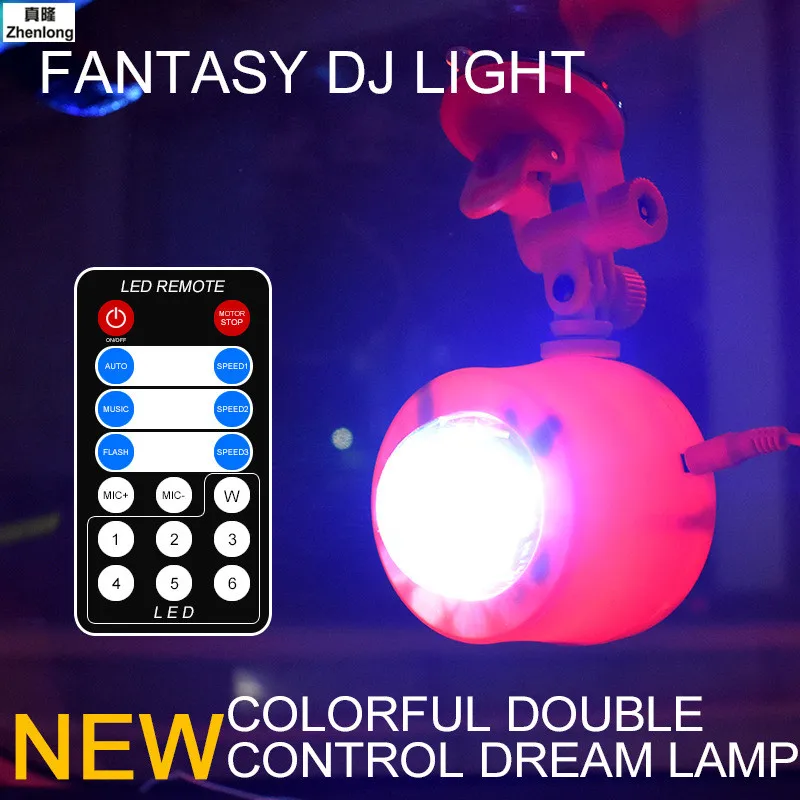 

Led Stage Lights Remote Control Water Ripple Lamp Flame Light 7 Colors Dynamic Water Lamp USB Car Little Magic Ball Laser Light