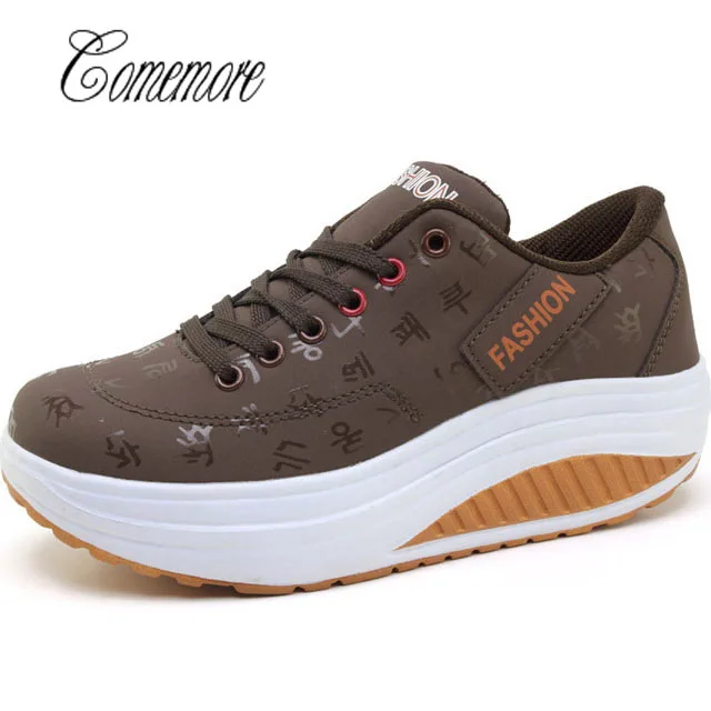 

comemoreWomen's Sports Shoes Leather Platform Sneakers Women 2019 Basket Femme Ladies Running Shoes Krasovki Gumshoes