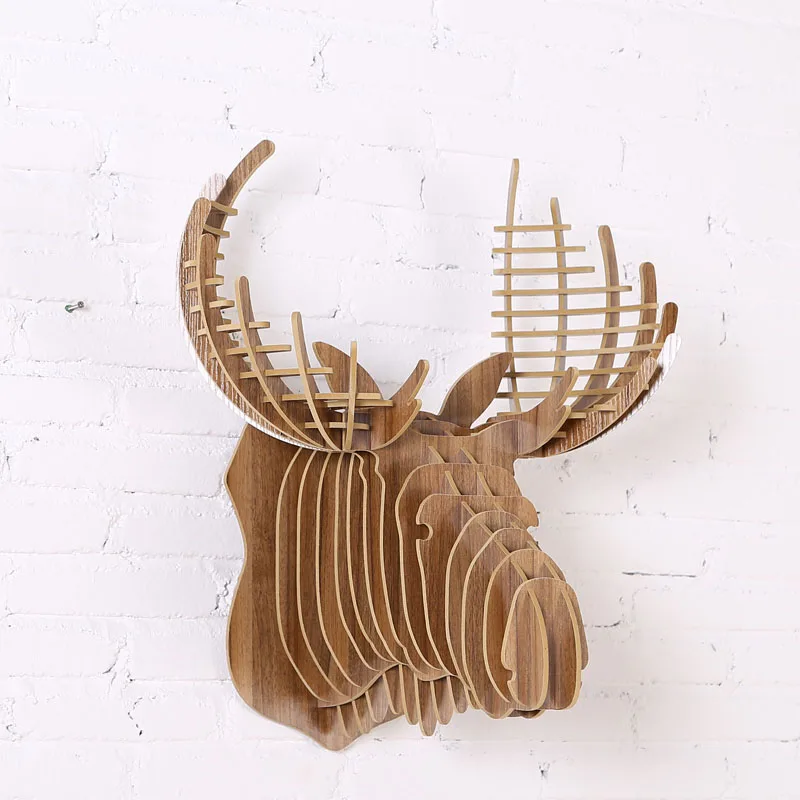 Us 36 39 20 Off Wall Hanging Wooden Crown Stag Head Puzzle 5mm Home Decor Animal Sculptures Sculpture Wdm017m In Statues Us 36 39 20 Off Wall Hanging Wooden Crown Stag Head Puzzle 5mm Home Decor Animal Sculptures Sculpture Wdm017m In Statues