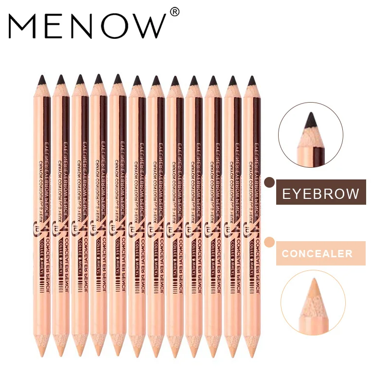 Menow 12PCS Concealer&eyebrow Pencil 2 in 1 Makeup Two head use