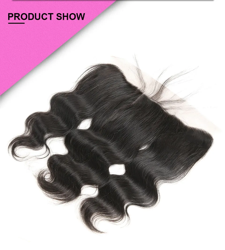 Hair Villa Pre plucked Peruvian Body Wave Lace Frontal Closure 13x4 Ear to Ear Remy Human Hair Free Part Lace Frontal Closure (17)