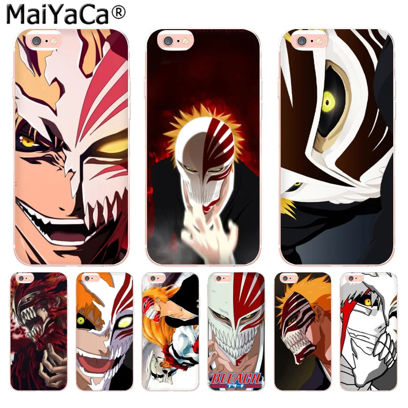 MaiYaCa bleach ichigo hollow Mask Luxury TPU Rubber Phone Case cover