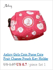 Aelicy дизайн@ Для женщин девочек милый модный принт закуски Монета Сумка кошелек изменить мешочек для ключей Лидер продаж