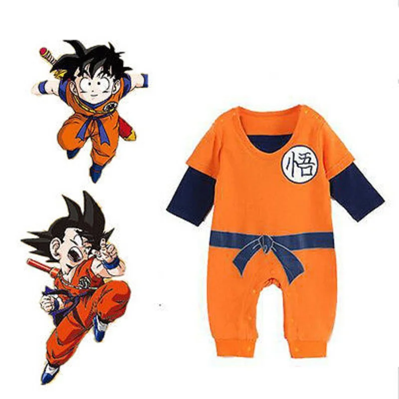 

Spring Baby Boy Goku Kong Fu Costume Infant Long Short Sleeve Cartoon Romper Dragon Ball Clothes Halloween Birthday Gift