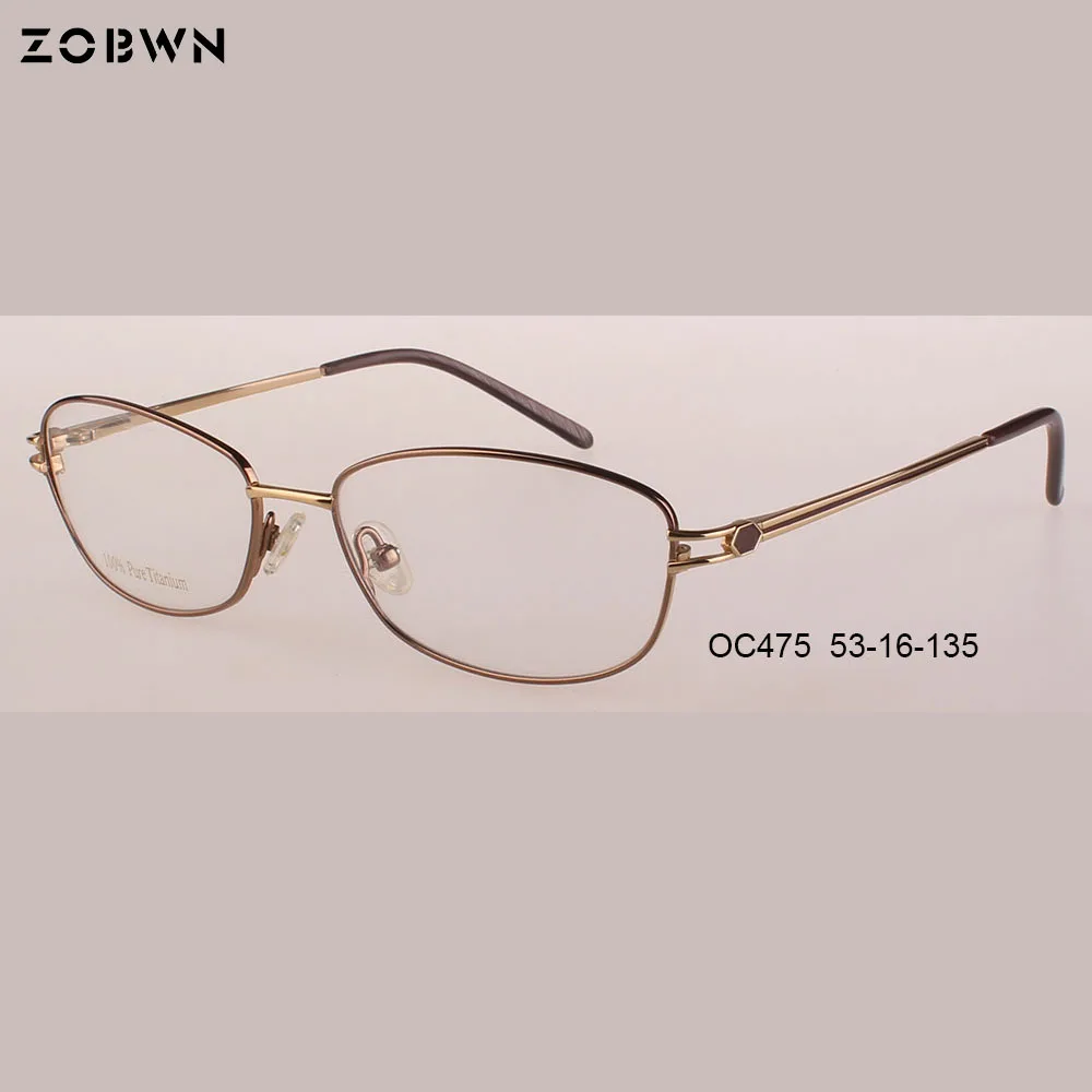 

High quality Titanium optical frames half rim full frame super light rim for myopia presbyopia unisex eyeglasses oval gold brown