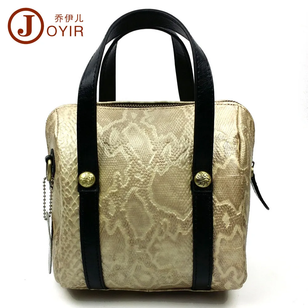 JOYIR luxury brand genuine leather handbag women small tote bag shoulder bags animal pattern ...