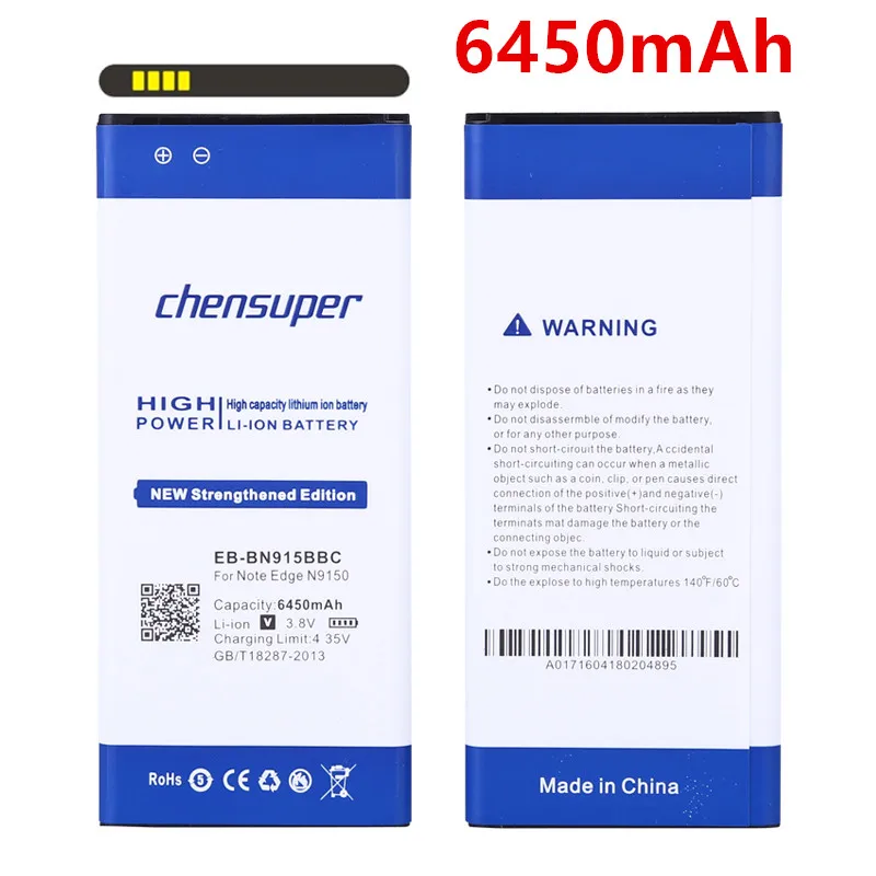 

chensuper 6450mAh EB-BN915BBC For SAMSUNG GALAXY Note Edge N9150 Battery N915K N915L N915S N915X,N915 N915A N915D N915F N915FY