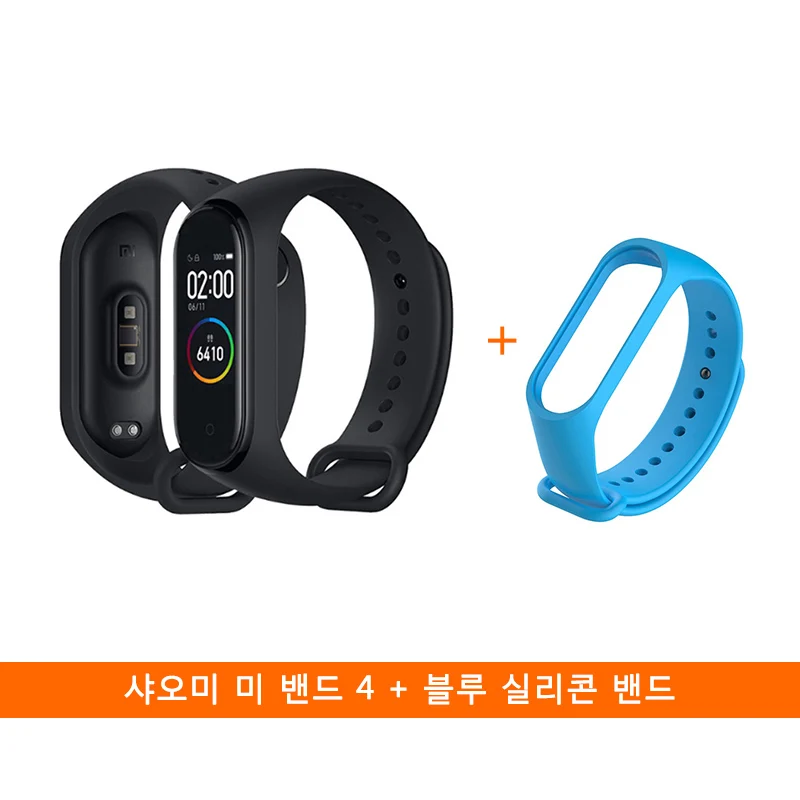 Глобальная версия Xiaomi mi Band 4 Smart mi band цветной экран Браслет Пульс фитнес музыка Bluetooth 5,0 50 м водонепроницаемый - Цвет: Blue Silicone