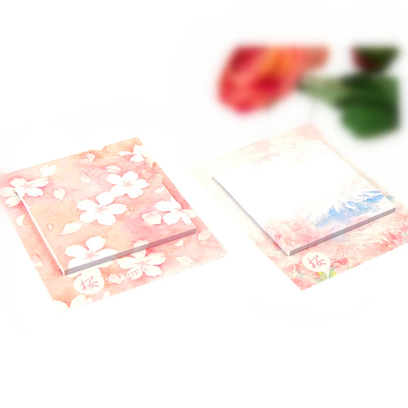 20 упаковок/партия Новые Романтические блокноты Sakura 8 дизайнов квадратная липкая