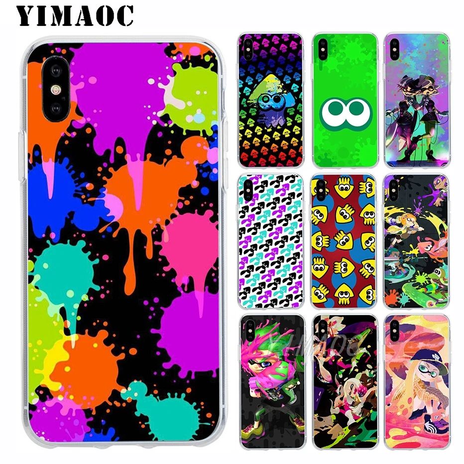 

YIMAOC Splatoon Game Art Soft Silicone Case for Apple Iphone 11 Pro Xr Xs Max X 10 8 Plus 7 6S 6 Plus SE 5S 5 7Plus 8Plus