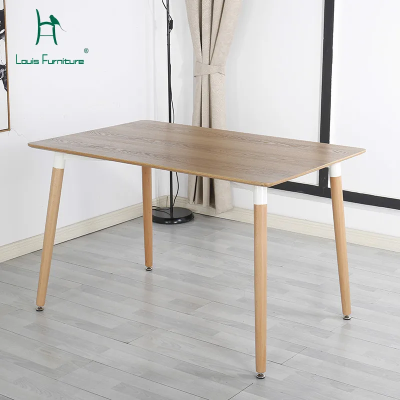 

Louis Fashion Dining Tables North European Solid Square Table Simple Small Apartment