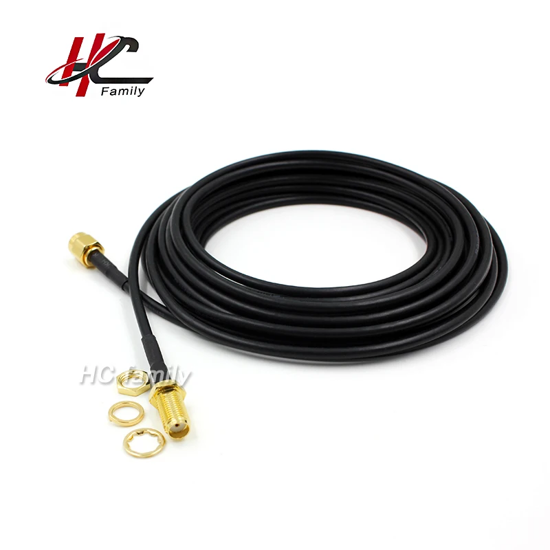 

10m 393in RG174 SMA Male to SMA Female Bulkhead Cable RG-174 Coax