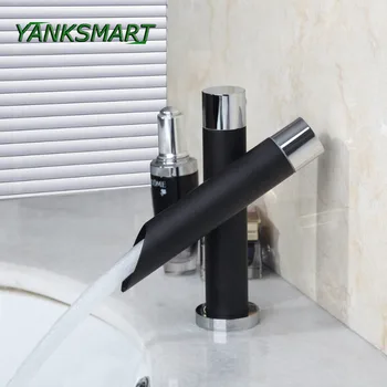 YANKSMART-grifos de pintura negra para baño RU, grifo mezclador de fregadero con 1 manija, grifos de un solo orificio, cocina