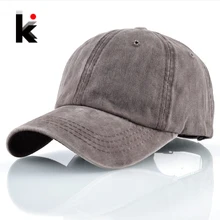 Промытая джинсовая ткань папа кепка Для мужчин кепки женщин Сплошной Бейсболки женская Открытый Хлопок Спорт бейсболка мужская