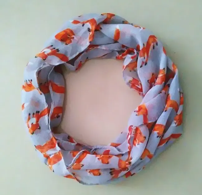 Children Scarf 8 Colors Baby Collar Neckkerchief Fox Print