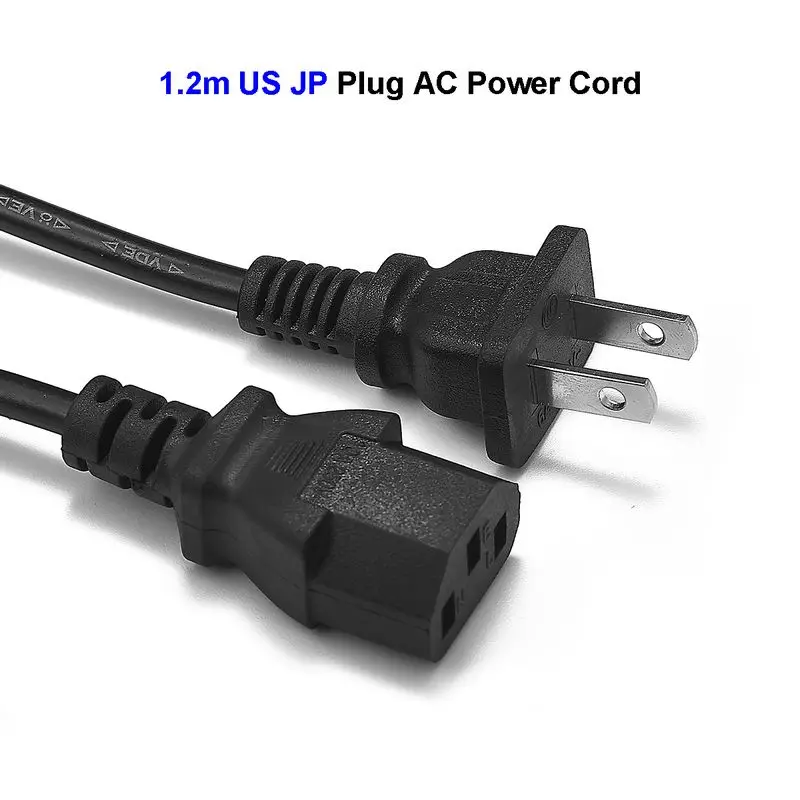 US JP Power Cable Japan American IEC C13 AC Power Supply Lead Cord 1.2m For Digital Storage