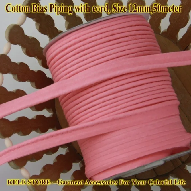 Free shipping 100 cotton Bias Piping,Bias piping tape with cord, size