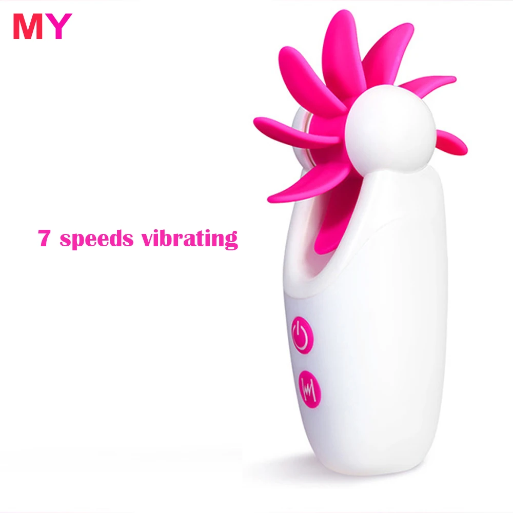 MY 7 speeds Licking Toy rotation vibrating oral sex tongue Female clitoris vibrators silicone breast sex toys for women adult to