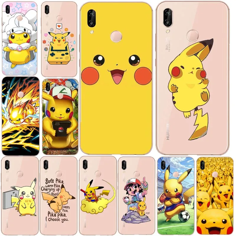 Мягкий силиконовый чехол из ТПУ с объемным рисунком Pocket Monsters Pokemons Pikachus для Huawei P6 P7