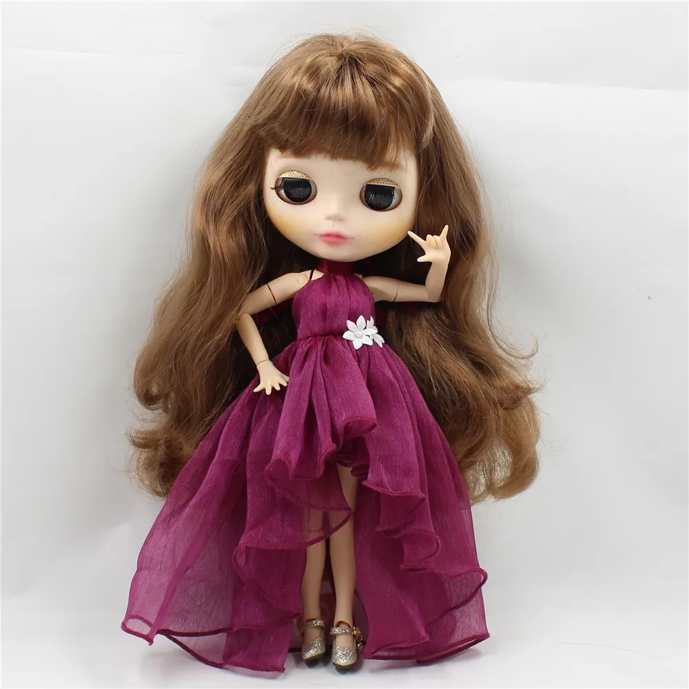 Neo Blythe Doll Chiffon Dress with Flower 4