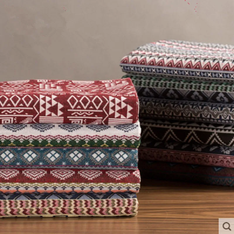 1 метр Ретро Национальный ветер хлопок льняная ткань для занавесок украшения скатерти диван крышка подушки T497