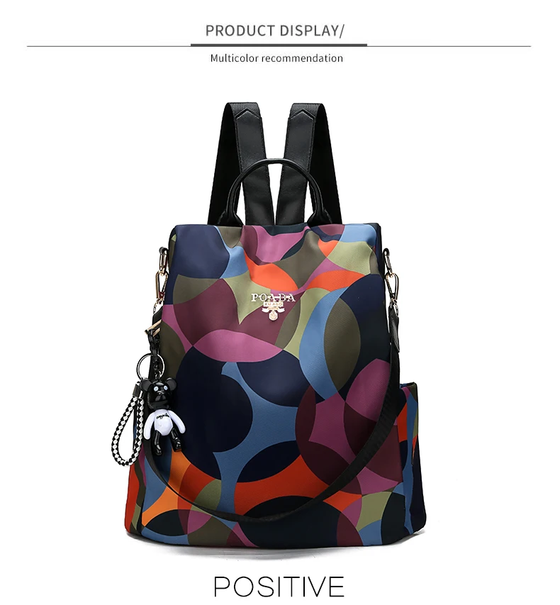 Модный красочный мяч рюкзак Anti Theft рюкзак для подростков обувь девочек для женщин Оксфорд Multifuction Bagpack школьный повседневное