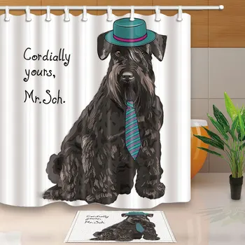 

Gentle Dogs Cute Cats Shower Curtain Waterproof Polyester Fabric Bath Curtain For The Bathroom Decoration
