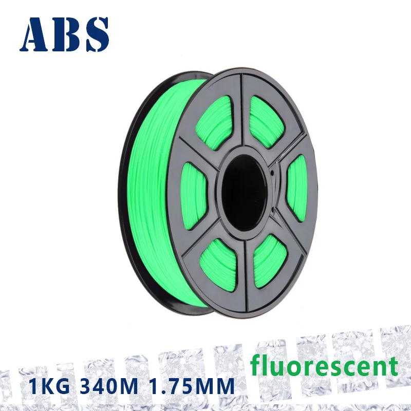 YOUSU filament plastic for 3d printer/ PETG/NYLON/WOOD/CARBON/ 1kg 340m shipping from Moscow - Цвет: FL Light Green ABS