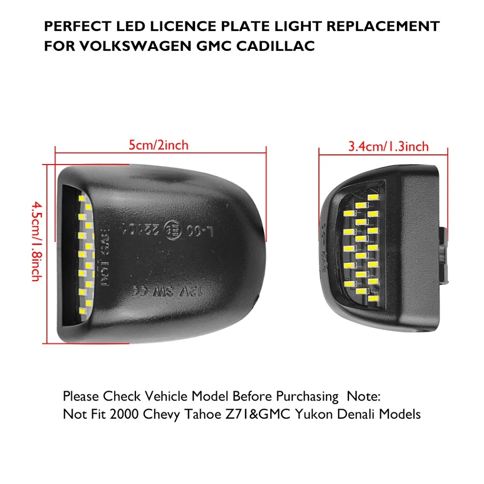 Chevy Car LED License Plate Lights Lamp Assembly (3)