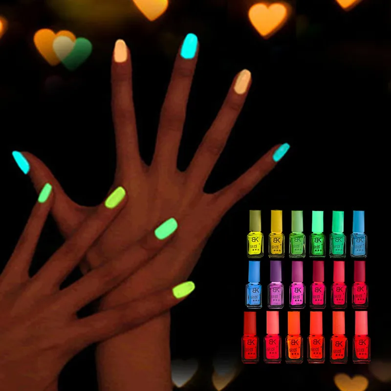 7 мл флуоресцентная краска светится в темноте УФ-светильник лак для ногтей неоновый лак для ногтей конфеты лак для ногтей Гель-лак для ногтей фестиваль TSLM1