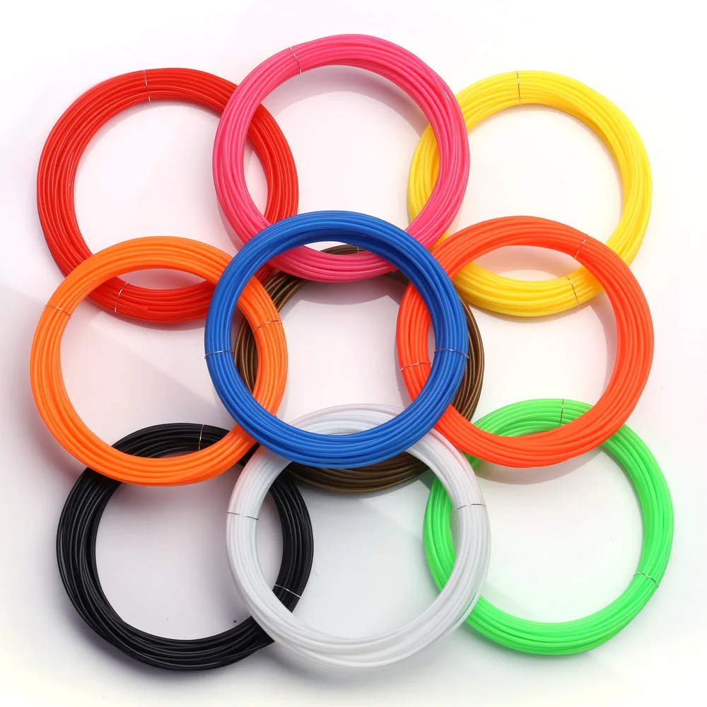 10 ألوان 100 متر 3D طابعة خيوط PLA 1.75 مللي متر المواد البلاستيكية ل 3D القلم الرسم و الطباعة اللعب ل الاطفال الهدايا