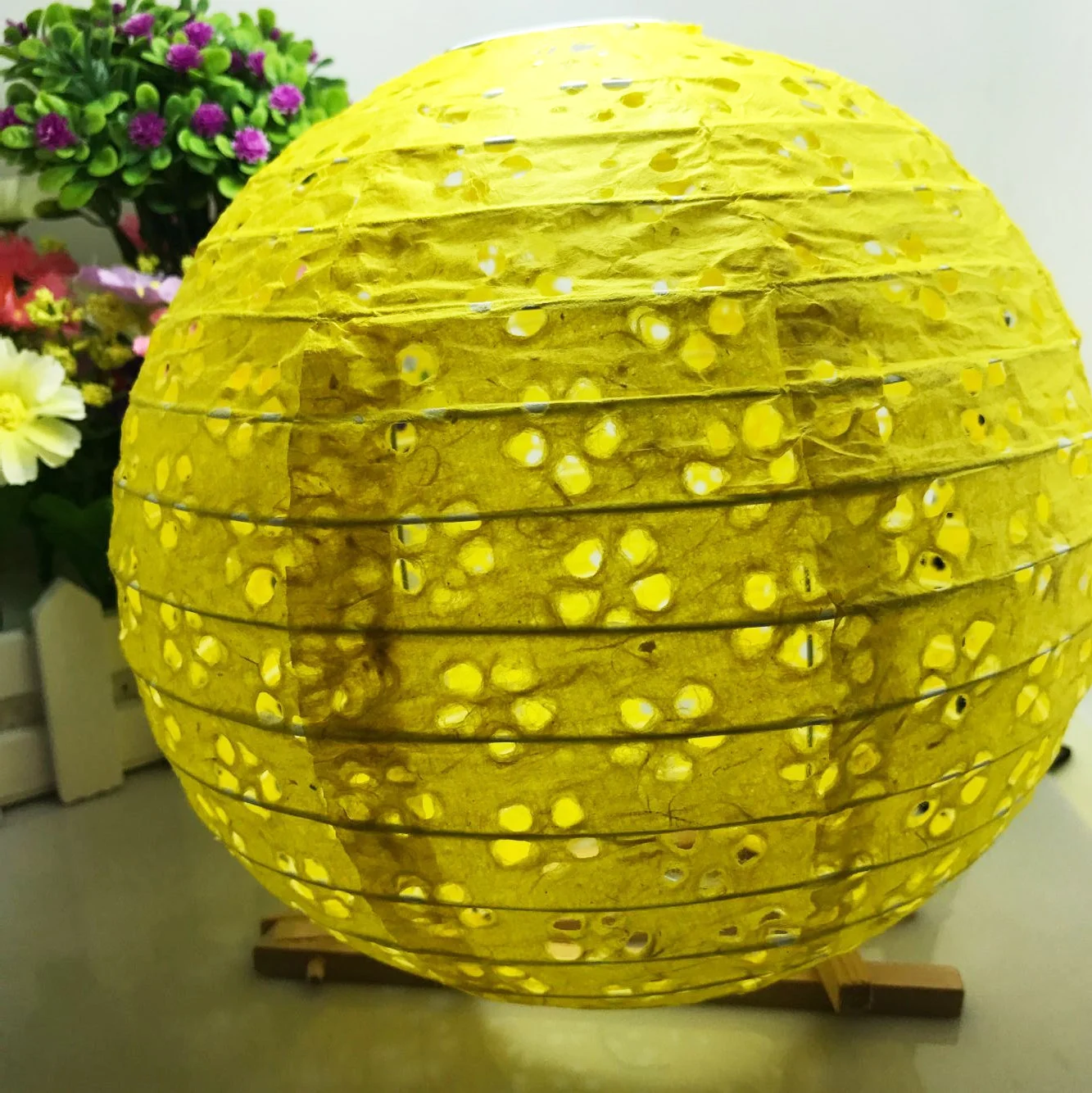 

New 20cm 25cm 30cm 40cm Chinese Lemon yellow Hollow Paper Lanterns Birthday Wedding Party decor gift craft DIY wholesale retail